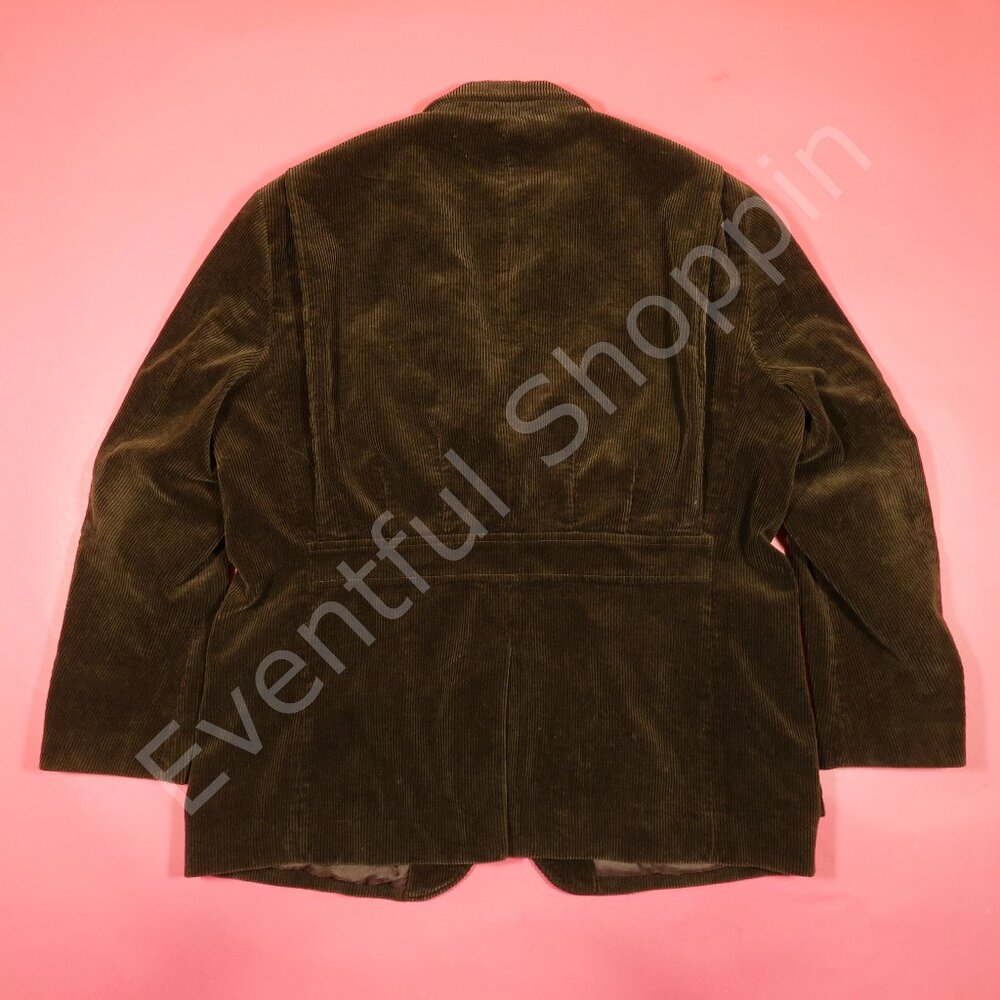Vintage Polo Ralph Lauren 3/2 1V Wide Whale Corduroy Blazer in Brown Size 2XL - Picture 5 of 9